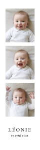Faire-part de naissance Little dots (marque-page) bis rose Faire-part de naissance Little dots (marque-page) bis rose