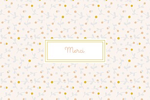 Carte de remerciement jaune liberty baies orange Carte de remerciement jaune liberty baies orange