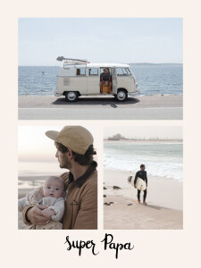 Affichette Super Papa beige