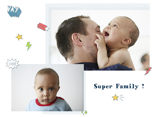 Affichette Super family blanc - Recto Affichette Super family blanc - Recto