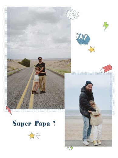 Affichette Super family (portrait) blanc - Vue 2 Affichette Super family (portrait) blanc - Vue 2