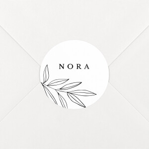 Stickers pour enveloppes naissance Jeune pousse blanc Stickers pour enveloppes naissance Jeune pousse blanc