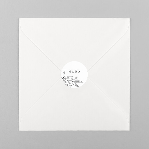 Stickers pour enveloppes naissance Jeune pousse blanc - Vue 2