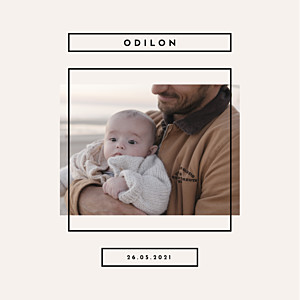 Faire-part de naissance fille nuance graphique craie Faire-part de naissance fille nuance graphique craie