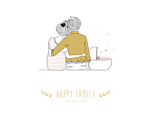 Affichette fille lovely family (baby) fille Affichette fille lovely family (baby) fille