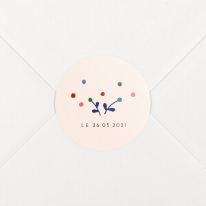 Stickers pour enveloppes naissance Liberty baies bleu