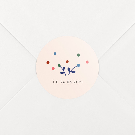 Stickers pour enveloppes naissance Liberty baies bleu - Vue 1