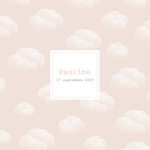 Faire-part de naissance blanc brume (dorure) poudre Faire-part de naissance blanc brume (dorure) poudre
