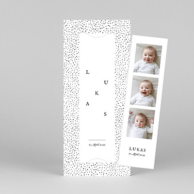 Faire-part de naissance vert little dots (marque-page) vert Faire-part de naissance vert little dots (marque-page) vert