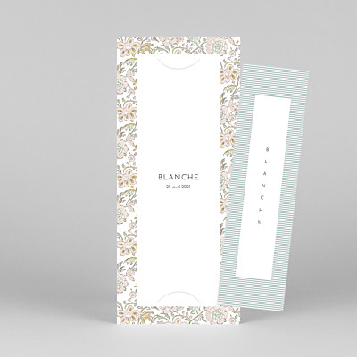 Faire-part de naissance motifs indiennes (marque-page) rose Faire-part de naissance motifs indiennes (marque-page) rose