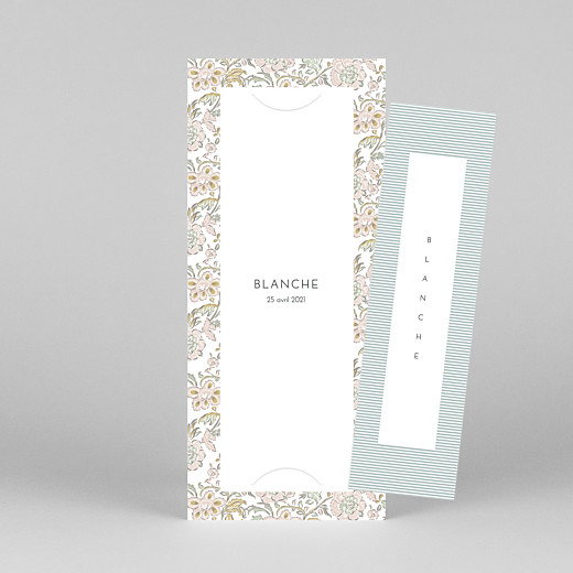 Faire-part de naissance Indiennes (marque-page) rose - Vue 1 Faire-part de naissance Indiennes (marque-page) rose - Vue 1