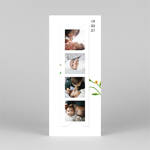 Faire-part de naissance Mélopée (marque-page) blanc - Vue 3 Faire-part de naissance Mélopée (marque-page) blanc - Vue 3