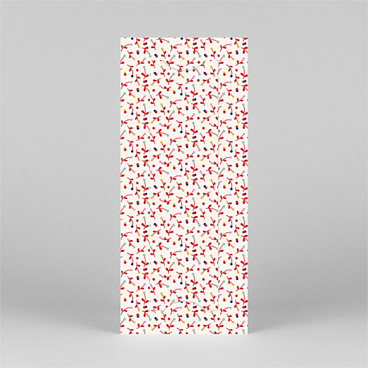 Faire-part de naissance Liberty baies (marque-page) rouge - Vue 3 Faire-part de naissance Liberty baies (marque-page) rouge - Vue 3