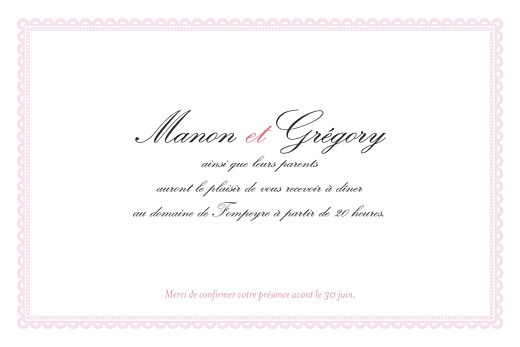 Carton D Invitation Mariage Gourmand Raffine Rosemood