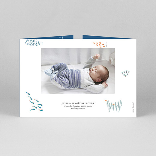 Faire-part de naissance Il était une fois (fenêtre paysage) ocean - Vue 3 Faire-part de naissance Il était une fois (fenêtre paysage) ocean - Vue 3