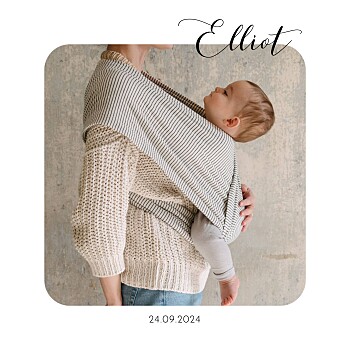 Faire-part de naissance tendre innocence blanc Faire-part de naissance tendre innocence blanc