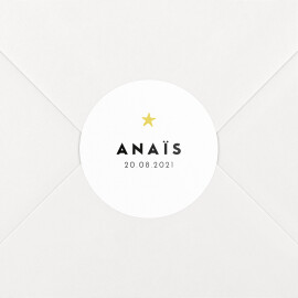 Stickers pour enveloppes naissance Rayures pastel blanc