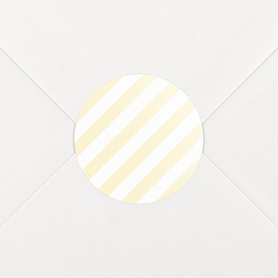Stickers naissance rayures pastel jaune Stickers naissance rayures pastel jaune