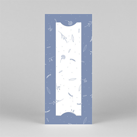 Faire-part de naissance Élégant feuillage (marque-page) bleu - Vue 3 Faire-part de naissance Élégant feuillage (marque-page) bleu - Vue 3