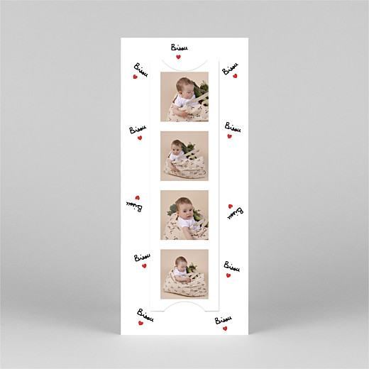 Faire-part de naissance Bisou by Mathilde Cabanas (marque-page) rouge - Vue 3 Faire-part de naissance Bisou by Mathilde Cabanas (marque-page) rouge - Vue 3