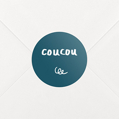 Stickers naissance coucou by mathilde cabanas bleu Stickers naissance coucou by mathilde cabanas bleu