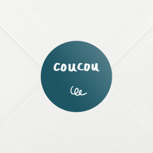 Stickers pour enveloppes naissance Coucou by Mathilde Cabanas Bleu