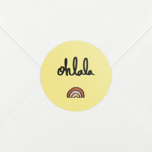 Stickers pour enveloppes naissance Ohlala by Mathilde Cabanas Jaune