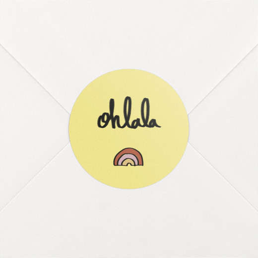 Stickers pour enveloppes naissance Ohlala by Mathilde Cabanas Jaune - Vue 1
