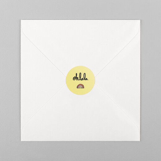 Stickers pour enveloppes naissance Ohlala by Mathilde Cabanas Jaune - Vue 2