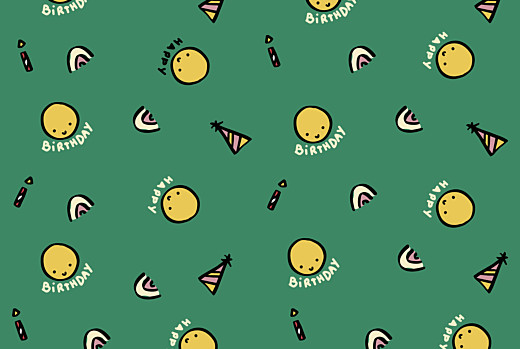 Carte d'anniversaire Happy by mathilde cabanas vert Carte d'anniversaire Happy by mathilde cabanas vert