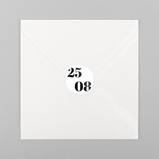 Stickers pour enveloppes naissance Intemporel blanc - Vue 1