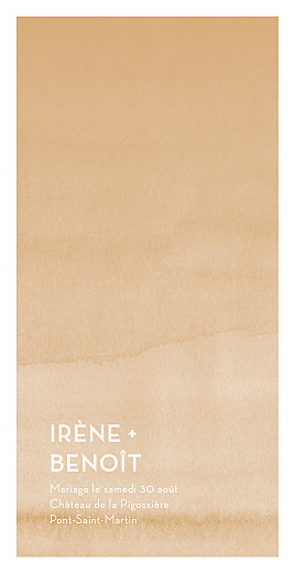 Menu de mariage Aquarelle (4 pages) ocre Menu de mariage Aquarelle (4 pages) ocre