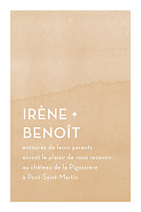 Carton d'invitation mariage moderne aquarelle (portrait) ocre Carton d'invitation mariage moderne aquarelle (portrait) ocre