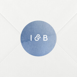 Stickers pour enveloppes mariage Aquarelle bleu orage Stickers pour enveloppes mariage Aquarelle bleu orage