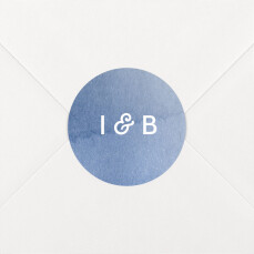 Stickers pour enveloppes mariage Aquarelle bleu orage