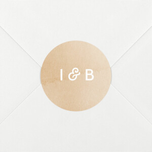 Stickers pour enveloppes mariage Aquarelle ocre