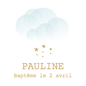 Etiquette de baptême bleu brume bleu Etiquette de baptême bleu brume bleu