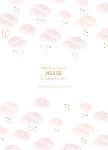 Livret de messe brume rose Livret de messe brume rose