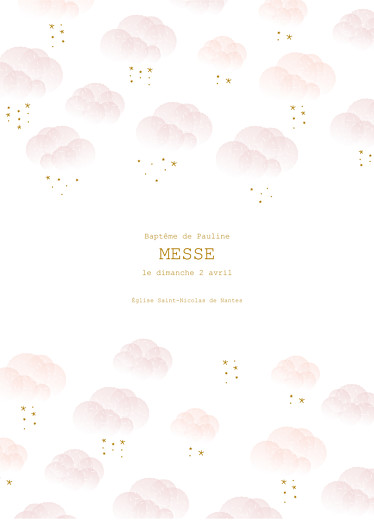 Couverture Livret de messe Brume rose - Page 1 Couverture Livret de messe Brume rose - Page 1