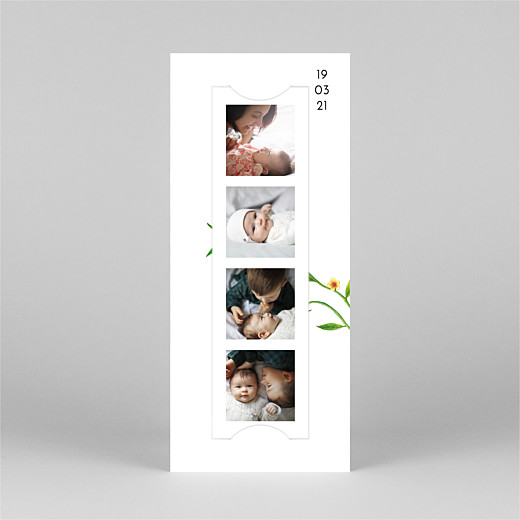 Faire-part de naissance Mélopée (marque-page) blanc - Vue 2 Faire-part de naissance Mélopée (marque-page) blanc - Vue 2