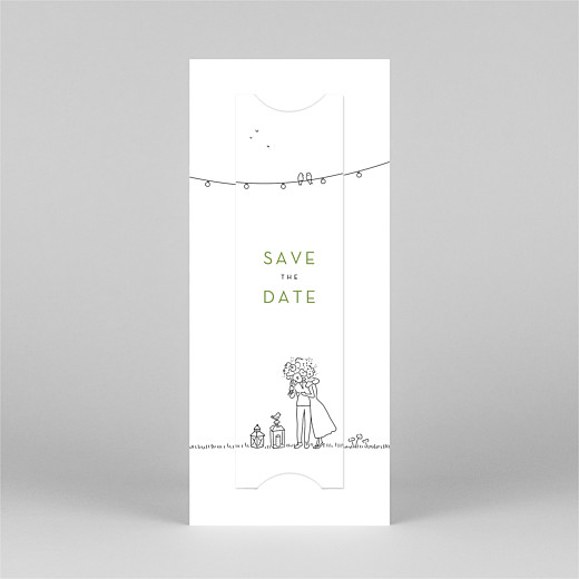 Save the Date Promesse bohème (marque-page) blanc - Vue 3