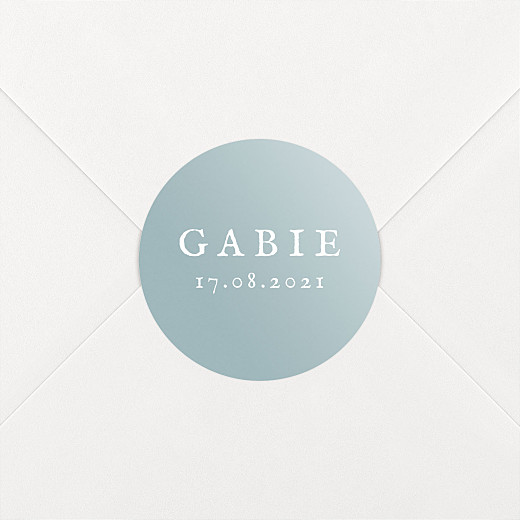 Stickers pour enveloppes naissance Catelle bleu - Vue 2