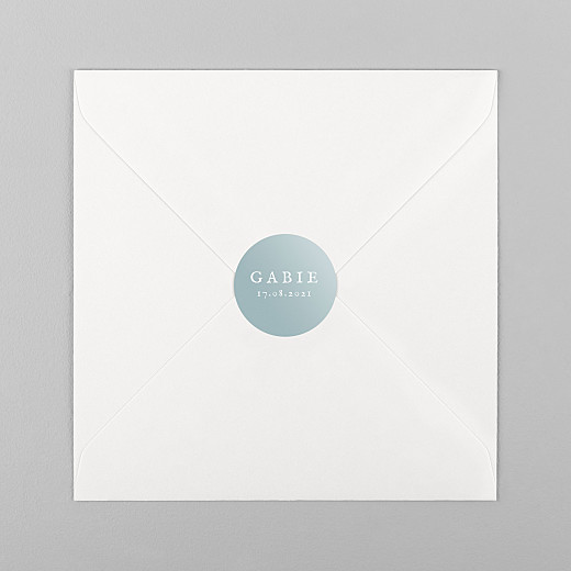 Stickers pour enveloppes naissance Catelle bleu - Vue 1