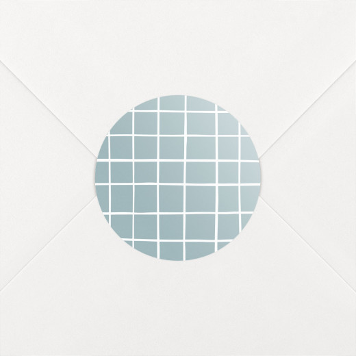 Stickers pour enveloppes naissance Catelle bleu - Vue 1