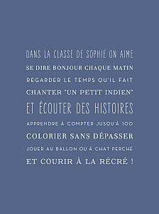 Affiche bleu merci maîtresse bleu Affiche bleu merci maîtresse bleu