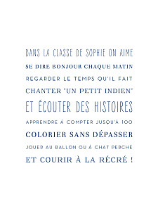 Affichette fille merci maîtresse blanc Affichette fille merci maîtresse blanc
