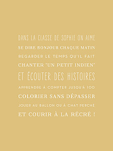 Affichette blanc merci maîtresse jaune Affichette blanc merci maîtresse jaune