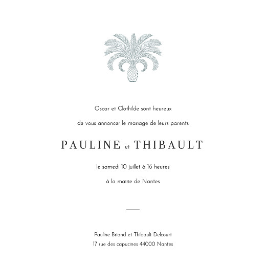 Faire-part de mariage Oiseaux de paradis (4 pages) (dorure) bleu - Page 3 Faire-part de mariage Oiseaux de paradis (4 pages) (dorure) bleu - Page 3