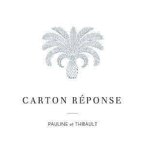 Carton réponse mariage sans photo oiseaux de paradis bleu Carton réponse mariage sans photo oiseaux de paradis bleu