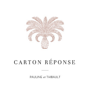 Carton réponse mariage rouge oiseaux de paradis rouille Carton réponse mariage rouge oiseaux de paradis rouille